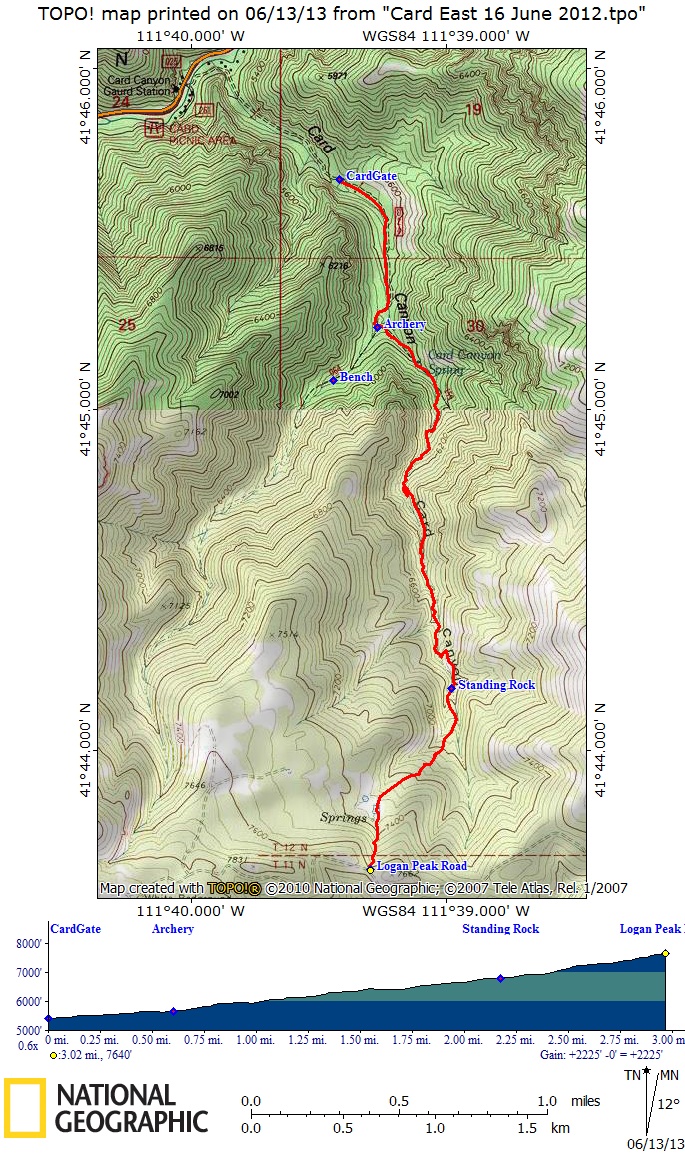 Card East map