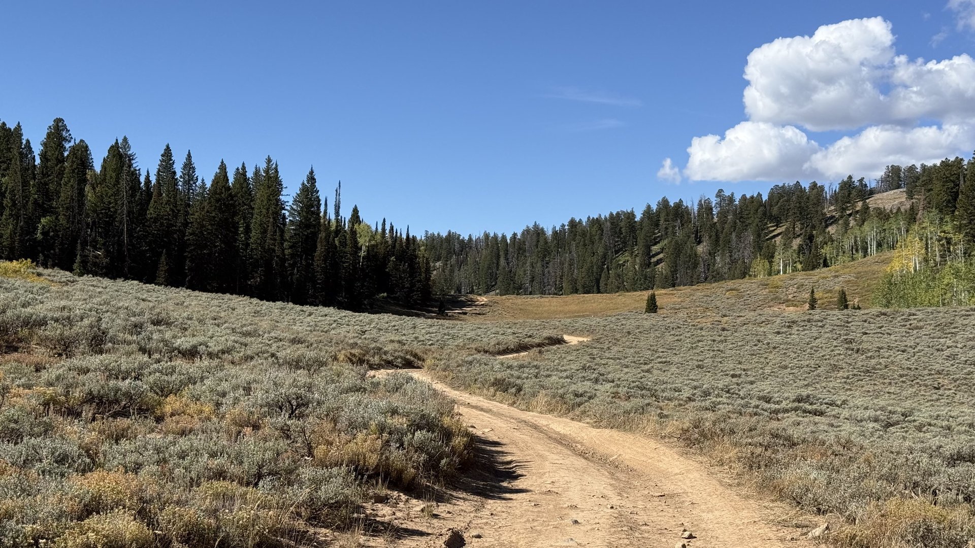 Approaching the Saddle
                        between the North and South Lobes