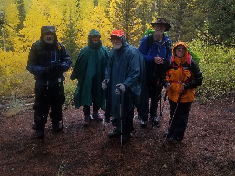 Wet hikers