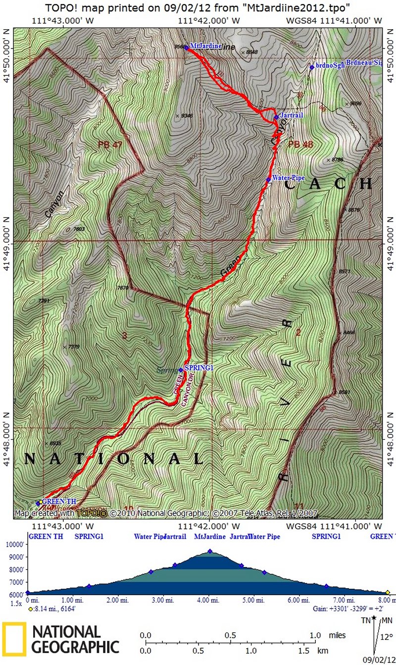 Mt. Jardine GPS track