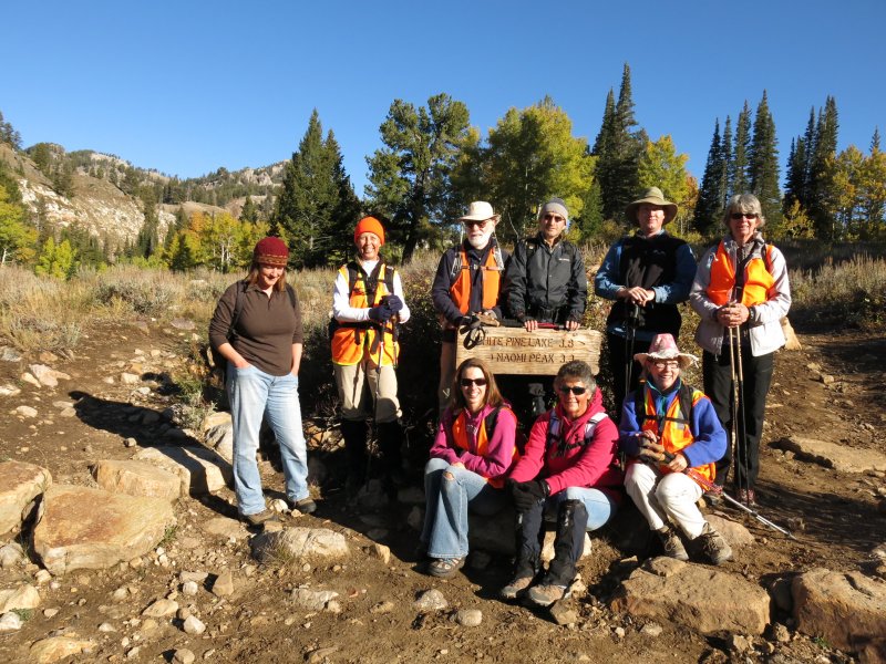Hikers near
              the beginning